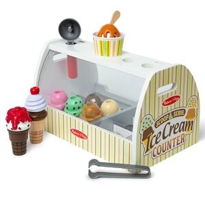 Melissa & Doug Ice Cream Counter Play Set -wood set